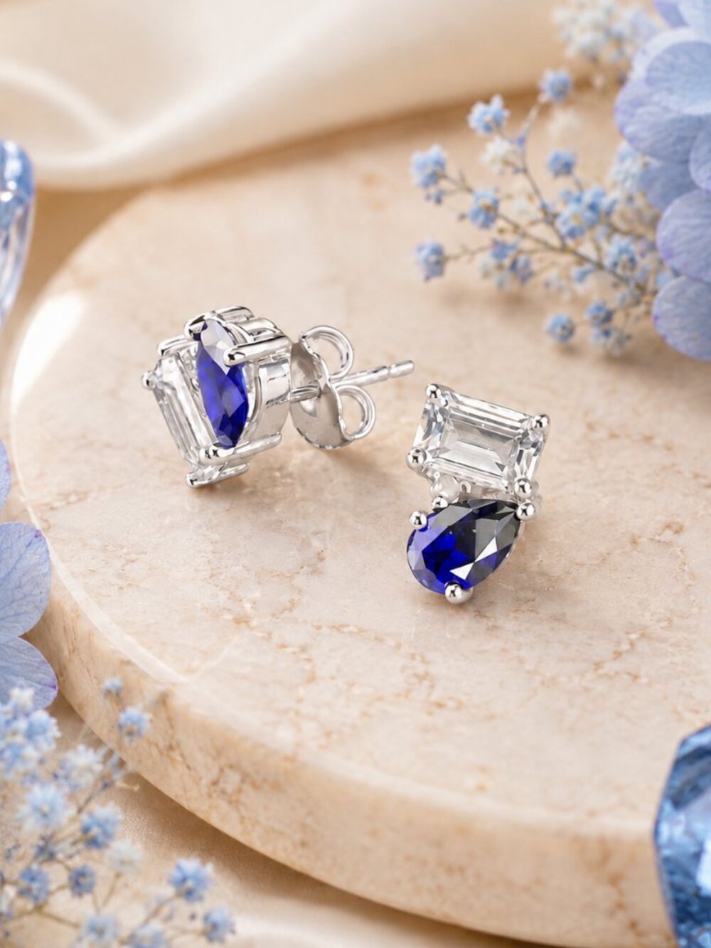 Royal Sapphire Diamond Drops